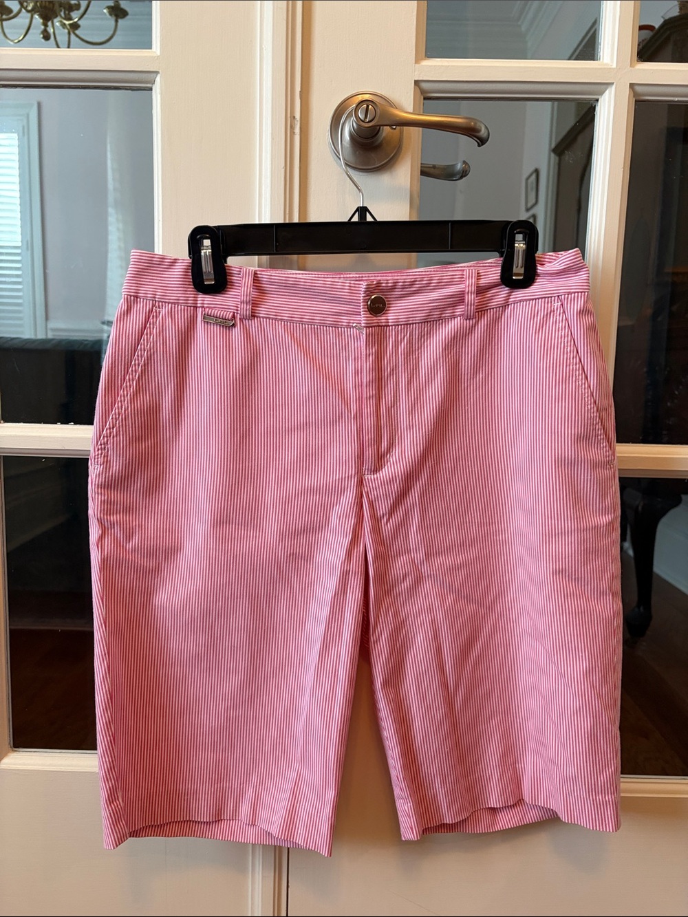 Ralph Lauren Pink and White Striped Shorts